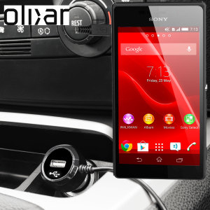 Keep your Sony Xperia M2 fully charged on the road with this Olixar high power 2.4A Car Charger, featuring extendable spiral cord design. As an added bonus, you can charge an additional USB device from the built-in USB port!