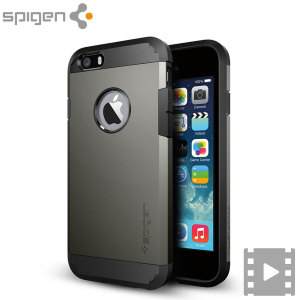 The SGP Tough Armor Case in gunmetal is the ultimate protective case for the iPhone 6S / 6, providing superb impact absorption due to Spigen's air cushion technology.