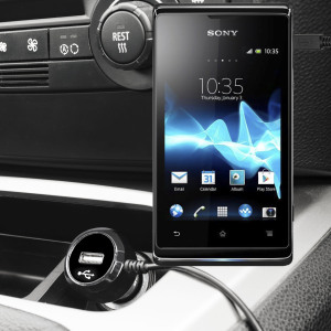 Keep your Sony Xperia E3 fully charged on the road with this high power 2.4A Car Charger, featuring extendable spiral cord design. As an added bonus, you can charge an additional USB device from the built-in USB port!