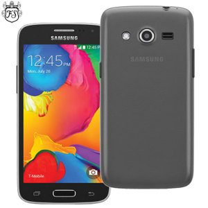 Crystal case-like protection with the durability of a silicone case for the Samsung Galaxy Avant in smoke black.
