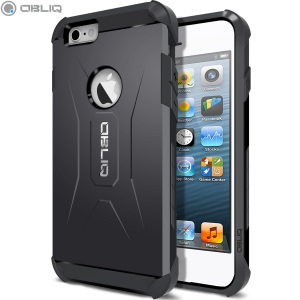 The Obliq Xtreme Pro Dual Layered Tough Case in black is a hybrid ergonomic protective case for the iPhone 6S / iPhone 6, providing fantastic shock absorption without adding excessive bulk.