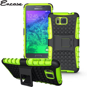 Protect your Samsung Galaxy Alpha from bumps and scrapes with this green Encase ArmourDillo case. Comprised of an inner TPU case and an outer impact-resistant exoskeleton, the ArmourDillo provides robust protection and supreme styling.