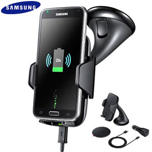 Soporte de coche y cargador Qi inalámbrico Samsung - Negro