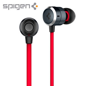 Ecouteurs Spigen TEKA Aluminium - Noir / Rouge