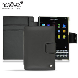 Keep your BlackBerry Passport well protected from damage with this high quality, beautifully crafted genuine black leather case from Noreve.