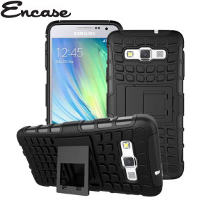 Protect your Samsung Galaxy A3 2015 from bumps and scrapes with this black Encase ArmourDillo case. Comprised of an inner TPU case and an outer impact-resistant exoskeleton, the ArmourDillo provides robust protection and supreme styling.