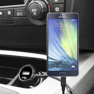 Keep your Samsung Galaxy A3 2015 fully charged on the road with this high power 2.4A Car Charger, featuring extendable spiral cord design. As an added bonus, you can charge an additional USB device from the built-in USB port!