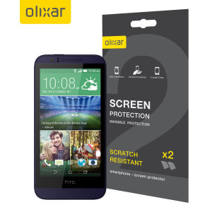 Keep your HTC Desire 510's screen in pristine condition with this Olixar scratch-resistant screen protector 2-in-1 pack.