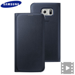 Protect your Samsung Galaxy S6's back, sides and screen from harm while keeping your most vital cards close to hand with the official blue and black flip wallet cover from Samsung.
