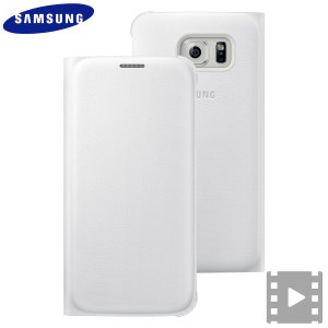 Protect your Samsung Galaxy S6's back, sides and screen from harm while keeping your most vital cards close to hand with the official white flip wallet cover from Samsung.