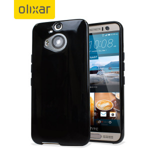 Custom moulded for the HTC One M9 Plus, this solid black Olixar FlexiShield case provides slim fitting and durable protection against damage.