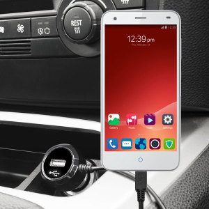 Keep your ZTE Blade S6 fully charged on the road with this high power 2.4A Car Charger, featuring extendable spiral cord design. As an added bonus, you can charge an additional USB device from the built-in USB port!
