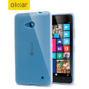 Coque Lumia 640 FlexiShield - Blanche Givrée