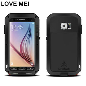 Protect your Samsung Galaxy S6 with one of the toughest and most protective cases on the market, ideal for helping to prevent possible damage from water and dust - this is the black Love Mei Powerful Protective Case.