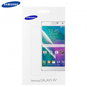 Keep your Samsung Galaxy A7 2015's screen in fantastic condition with the official Samsung scratch resistant screen protector twin pack.