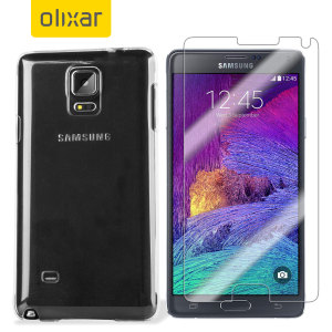 Guard your beautiful Samsung Galaxy Note 4 from damage with the Olixar Total Protection Pack. Featuring a slim polycarbonate case and an ultra-response glass screen protector, this pack provides the ultimate in lightweight protection.