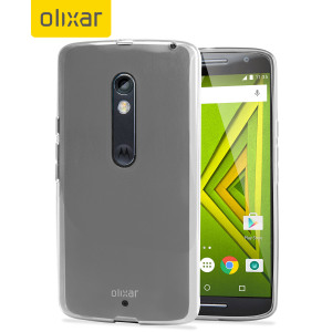FlexiShield Motorola Moto X Play Gel Case - Frost White