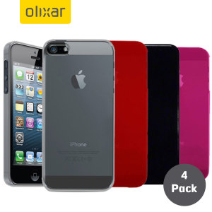 Pack de 4 Fundas iPhone 5S / 5 Olixar FlexiShield