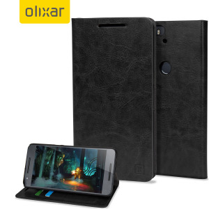 Funda Nexus 6P Olixar Estilo Cuero Tipo Cartera - Negra