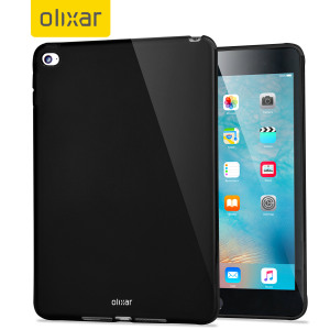 This solid black FlexiShield for the iPad Mini 4 provides crystal case like protection with the durability of a silicone case.