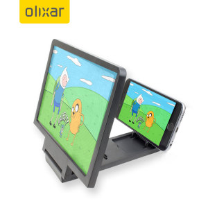 Project your smartphone onto a bigger screen with the Olixar Jack Up Smartphone Screen Magnifier. It's portable, easy to assemble, lightweight and compact. The magnifier can be taken anywhere and stored conveniently when not in use.
