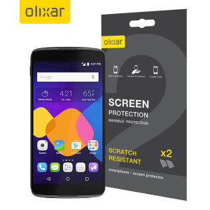 Keep your Alcatel Idol 3 5.5 screen in pristine condition with this Olixar scratch-resistant screen protector 2-in-1 pack.