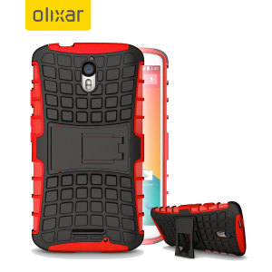 Protect your Moto X Force from bumps and scrapes with this red ArmourDillo case. Comprised of an inner TPU case and an outer impact-resistant exoskeleton, the Armourdillo not only offers sturdy and robust protection, but also a sleek modern style.