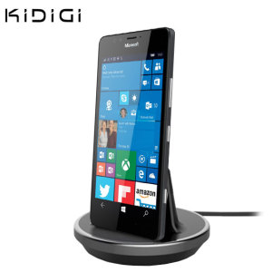 Synchronise and charge your Microsoft Lumia 950 with this stylish and case compatible desktop dock which also acts as a multimedia stand. Supports USB-C (USB Type-C).