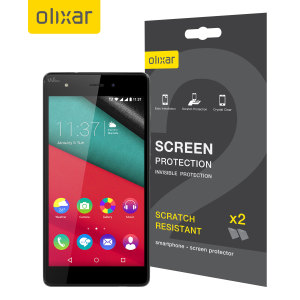 Keep your Wiko Pulp 4G screen in pristine condition with this Olixar scratch-resistant screen protector 2-in-1 pack.