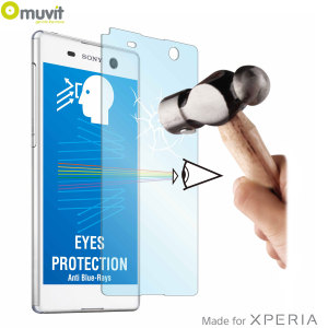 With superb screen protection and rounded edges this premium tempered glass protector from Muvit is the perfect choice for the Sony Xperia M5. This protector also has anti Blue-ray technology built into it.