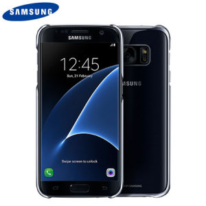 This Official Samsung Clear Cover in black is the perfect accessory for your Galaxy S7 smartphone.