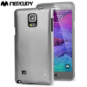 A premium gel case for your Galaxy Note 4. The Mercury Goospery Jelly features a superb metallic silver gloss UV finish and robust high quality TPU gel material that will take all the knocks and look fabulous while doing so.