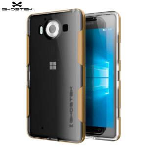 The Cloak Protective case in gold and clear from Ghostek comes complete with a tough tempered glass screen protector to provide your Microsoft Lumia 950 with fantastic all round protection.