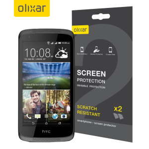 Keep your HTC Desire 526 screen in pristine condition with this Olixar scratch-resistant screen protector 2-in-1 pack.