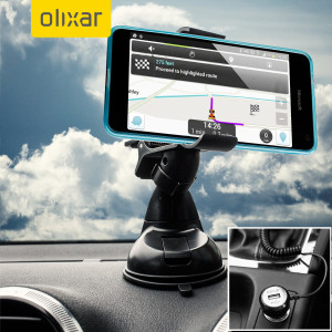 Essential items you need for your smartphone during a car journey all within the Olixar DriveTime In-Car Pack. Featuring a robust one-handed phone car mount and car charger with additional USB port for your Microsoft Lumia 650.