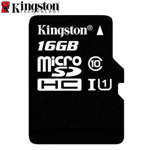 Full HD compliant Class 10 performance Micro SD Card with SD Adapter. The 16GB Kingston Digital Micro SD card safely and effectively stores all of your precious data, images, video and more.