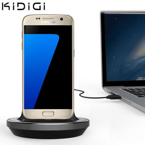 Synchronise and charge your Samsung Galaxy S7 with this stylish and case compatible desktop dock which also acts as a multimedia stand.