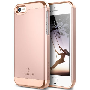 Made from robust smooth finish sliding components and featuring an eye-catching matte and metallic design, the Savoy Series slider case in rose gold keeps your iPhone SE safe, sleek and stylish.