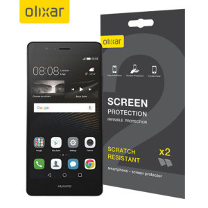 Keep your Huawei P9 Lite screen in pristine condition with this Olixar scratch-resistant screen protector 2-in-1 pack.