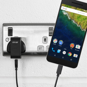 Charge your Nexus 6P and any other USB device quickly and conveniently with this compatible 2.4A high power USB-C UK charging kit. Featuring a UK wall adapter and USB-C cable.