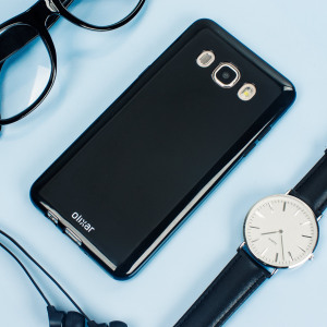 Custom moulded for the Samsung Galaxy J5 2016, this solid black FlexiShield case by Olixar provides slim fitting and durable protection against damage.