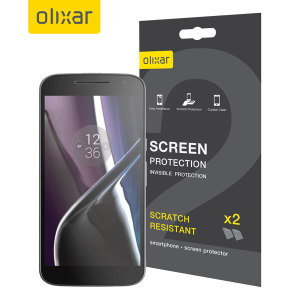 Mantenga la pantalla de su Moto G4 en óptimas condiciones gracias a este pack de dos protectores de pantalla fabricados con termoplástico.
