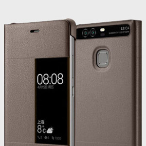 Protect your Huawei P9 Plus's screen and keep to date with the time and notifications thanks to the intuitively designed smart view window in the brown Huawei flip case. Crafted from the finest materials, the case provides a sophisticated feel.