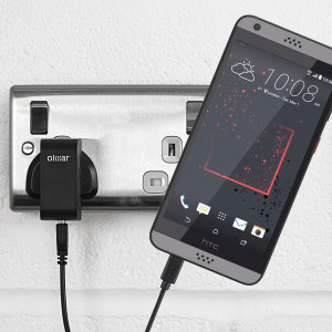 Charge your HTC Desire 530 / 630 quickly and conveniently with this 2.4A high power charging kit. Featuring mains adapter and USB cable.