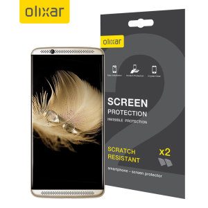 Keep your ZTE Axon 7's screen in pristine condition with this Olixar scratch-resistant screen protector 2-in-1 pack.