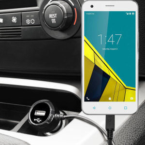Keep your Vodafone Smart Ultra 6 fully charged on the road with this high power 2.4A Car Charger, featuring extendable spiral cord design. As an added bonus, you can charge an additional USB device from the built-in USB port!