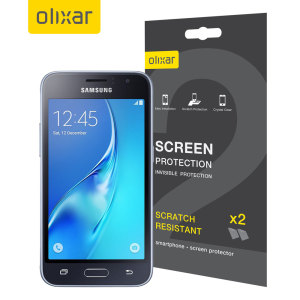 Keep your Samsung Galaxy J1 2016's screen in pristine condition with this Olixar scratch-resistant screen protector 2-in-1 pack.