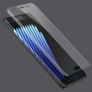 Mantenga la pantalla de su Samsung Galaxy Note 7 en perfectas condiciones gracias a este protector de pantalla Olixar fabricado con cristal templado de alta calidad. Además, gracias a sus bordes curvos, protege el 100% de la pantalla, incluidos los bordes biselados.