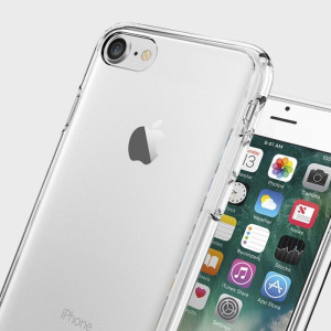 Protect your iPhone 7 with the unique Ultra Hybrid crystal clear bumper from Spigen. Complete with a clear back and air cushion technology to show of and protect your iPhone's sleek modern design.