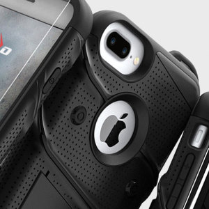 Equip your Apple iPhone 7 Plus with military grade protection and superb functionality with the ultra-rugged Bolt case in black from Zizo. Coming complete with a handy belt clip and integrated kickstand.